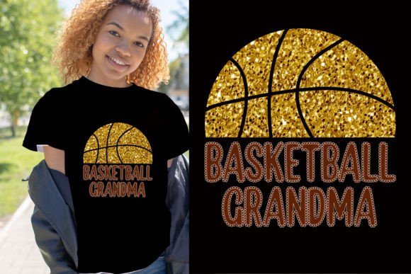 Basketball Grandma Glitter Valentine SVG: Graphics for T-Shirt Designs