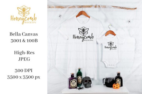 Bella Canvas Mom & Baby Mockup: Graphics for T-Shirts