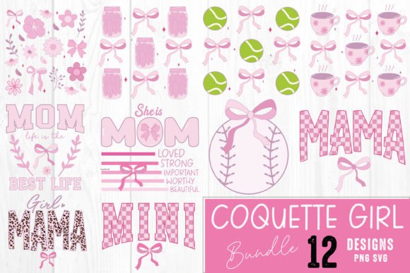 Coquette Girl Mama Mom SVG: Graphics for Crafts