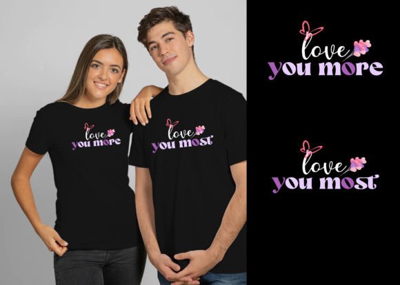 Couple Valentines Pregnancy Announcement Graphics & T-Shirt Designs