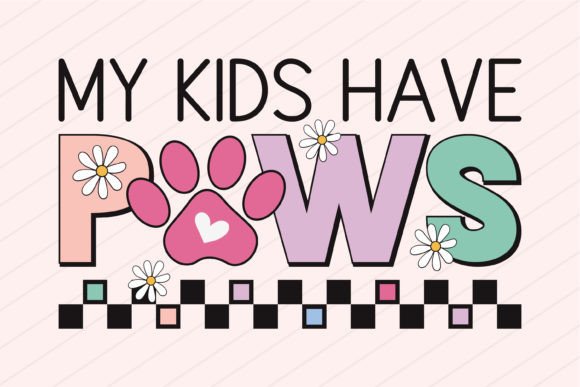 Mother's Day Dog Paws Graphics for Crafts