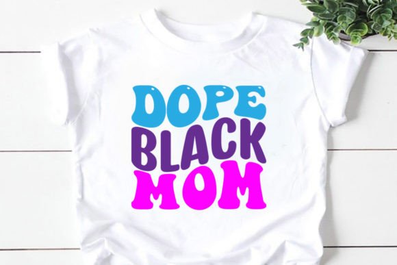 Retro Dope Black Mom SVG: Graphics for T-Shirt Designs