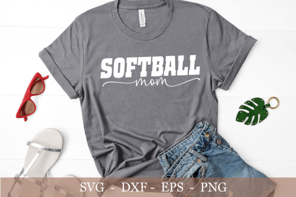 Softball Mom SVG PNG: Graphics for Crafts